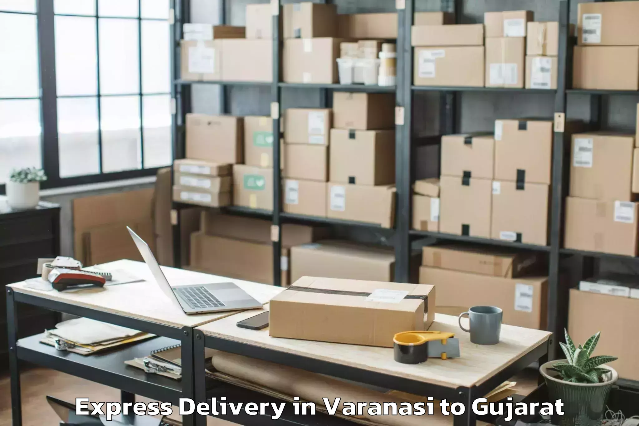 Top Varanasi to Vadnagar Express Delivery Available